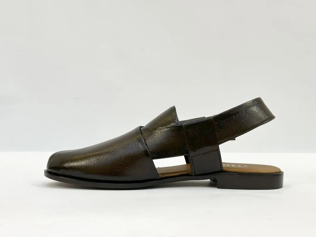 Men's Leather Textured Peshawari Zalmi Chappal