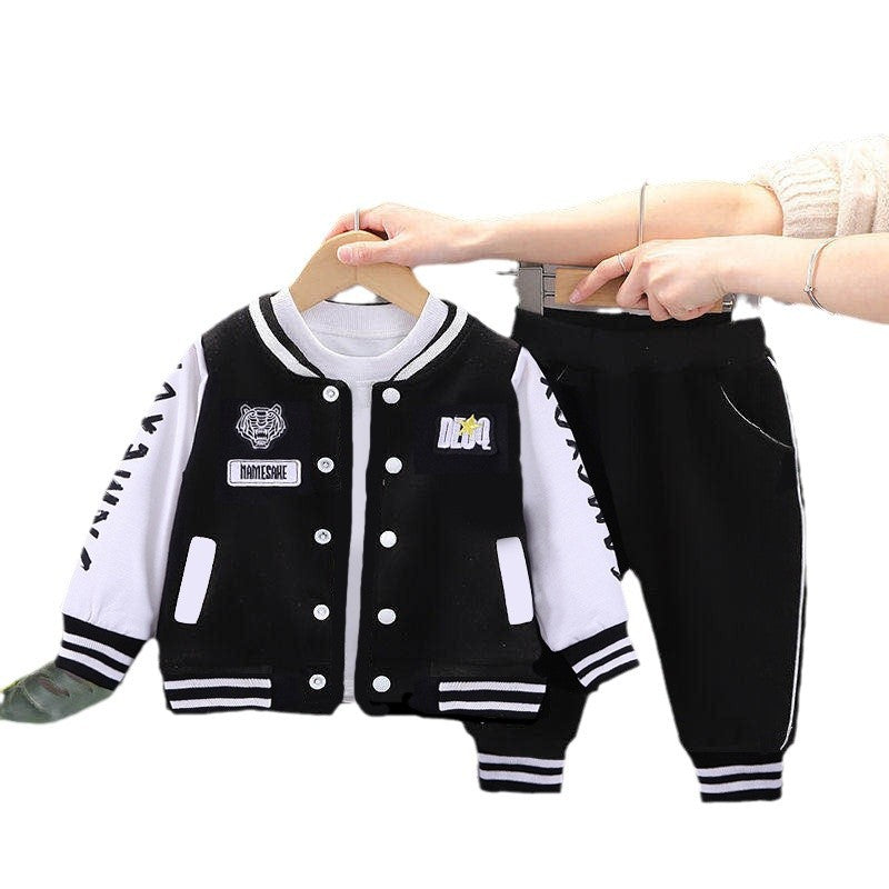 Baby's autumn clothing suit 2025 new boys' spring and autumn Western style two-piece set 0-1-5 years old children's foreign trade- Urban Buy Mall