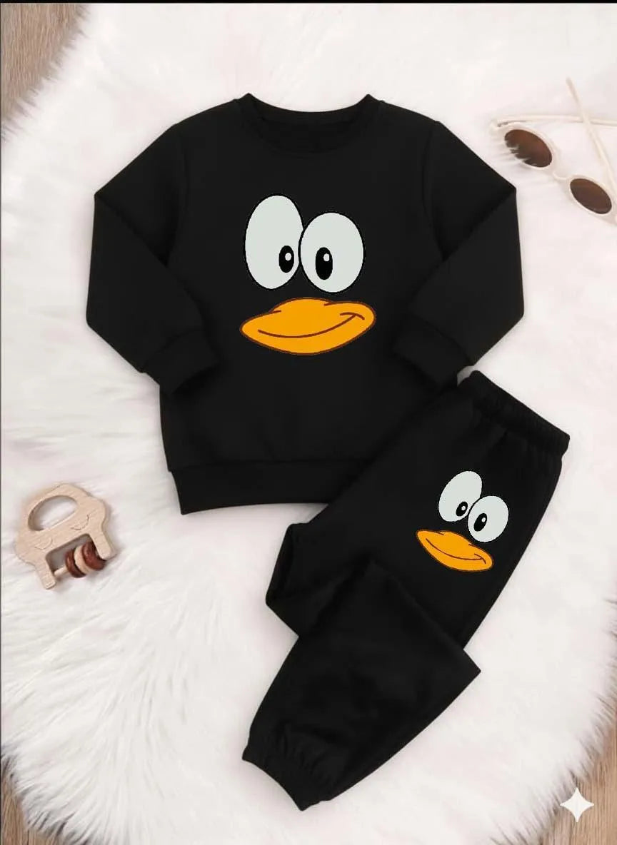 2-Piece Boy's Printed Fleece Tracksuit - Warm Winter Sweatshirt Set | Urban Buy