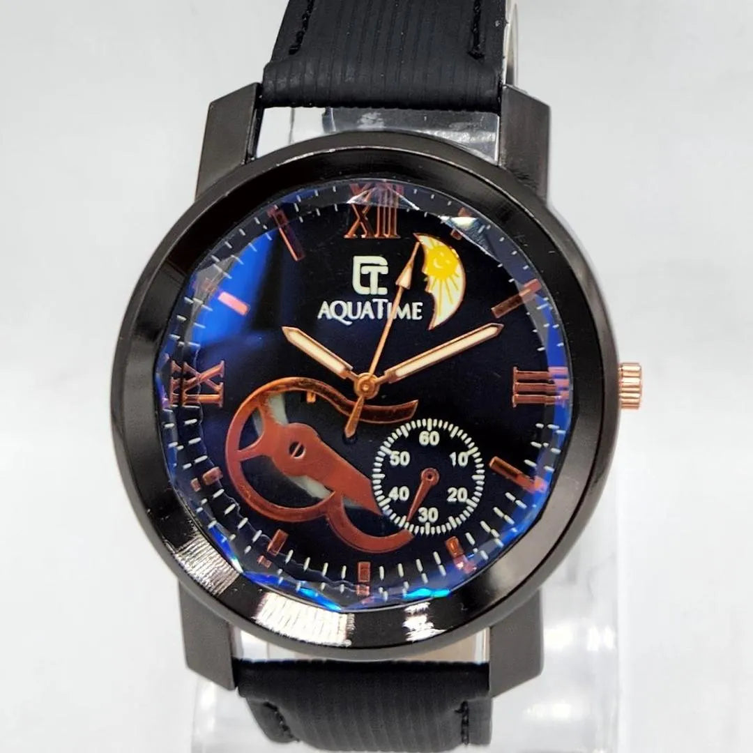 AQUATIME Men's Stylish Black Analog Watch