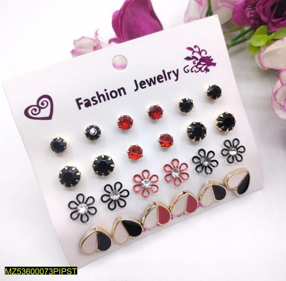 Trendy Artificial Stones Ear Studs Golden | Urban Buy Mall