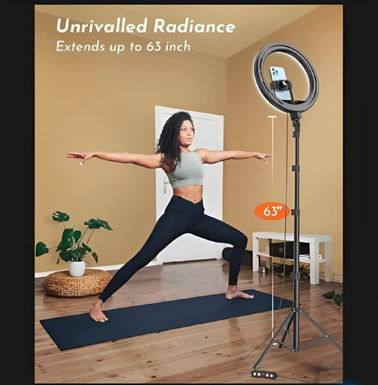 LED Ring Light with Metal Tripod Stand & Mobile Holder - Multicolor Lighting - 3 Pieces Urban Buy Accessories