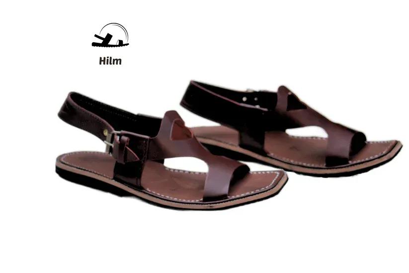 Kohati Chappal Gents Genuine PU Leather Peshawari Sandal Rg26 - Traditional Kohat Style Men's Footwear - Mustard Color - Sizes 7-12 Available - Fancy Plain Pattern - Durable Tyre Sole - Authentic Pakistani Chappal - Buy Online at Urban Buy Mall