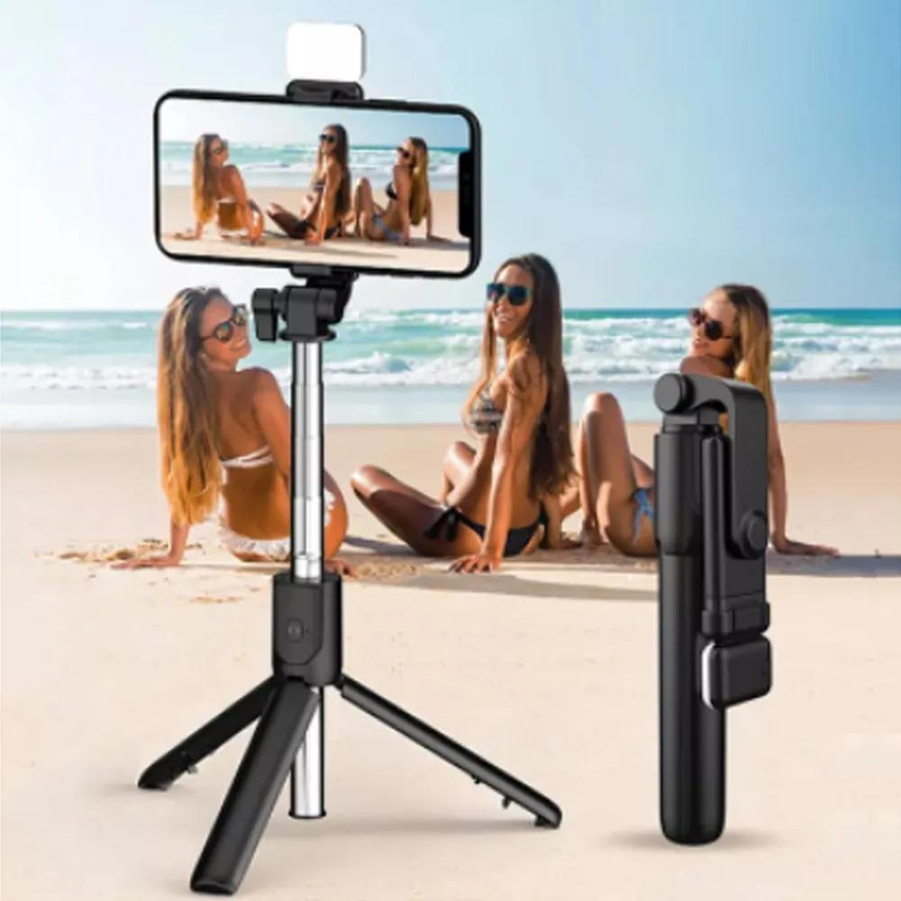 Selfie Stick With LED Light Mini Tripod Stand-Urban Buy
