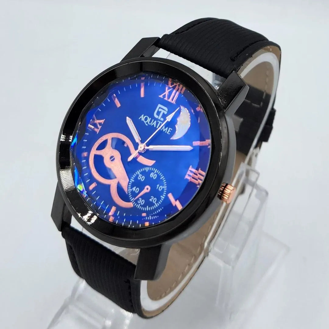 AQUATIME Men's Stylish Black Analog Watch