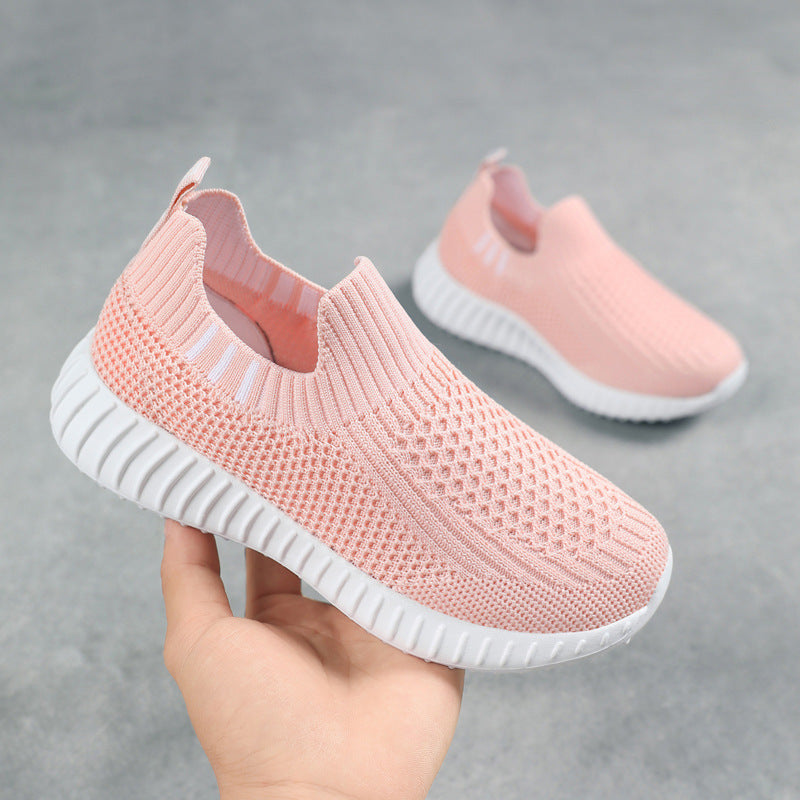 Fujian Kidsren's Shoes  2025 Spring and Summer New Single-Layer Fly-Woven Mesh Kidsren's Shoes Slip-On Lazy Casual Shoes - Urban Buy Mall