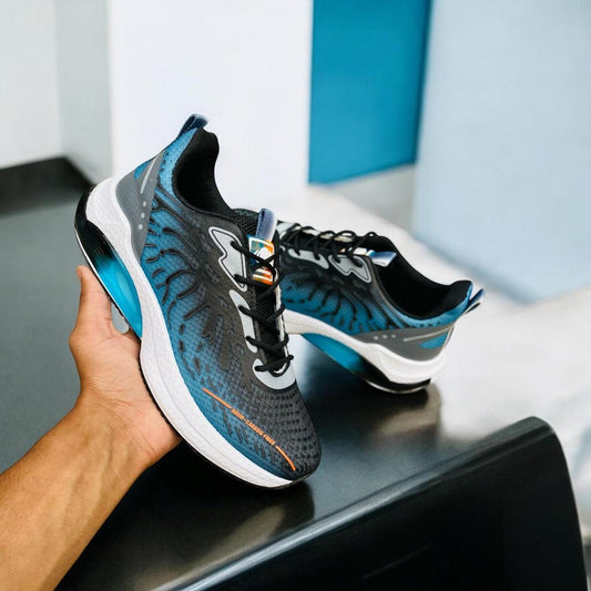 Men's Casual Sneakers Black - Synthetic Leather Trendy Print Design | Urban Buy Mall