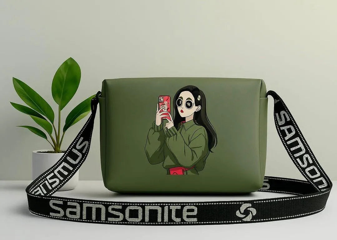 Girl's Crossbody Bag Green - PU Leather Printed Bag | Urban Buy