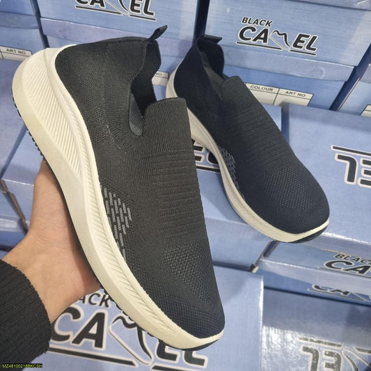 Slip On Joggers Shoes Weloy Black - Comfortable Casual Sneakers Urban Buy Mall