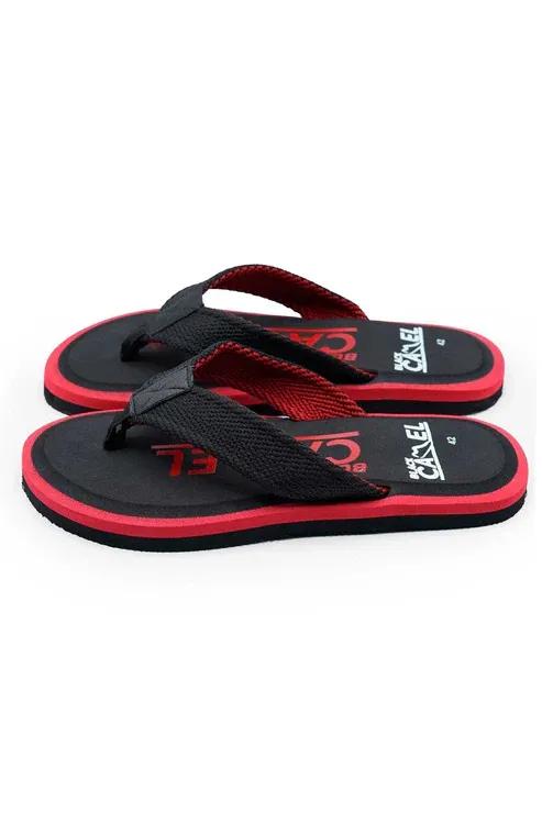 Strider Men's Casual Flip Flops - Black & Red EVA Lightweight Slippers | Urban Buy