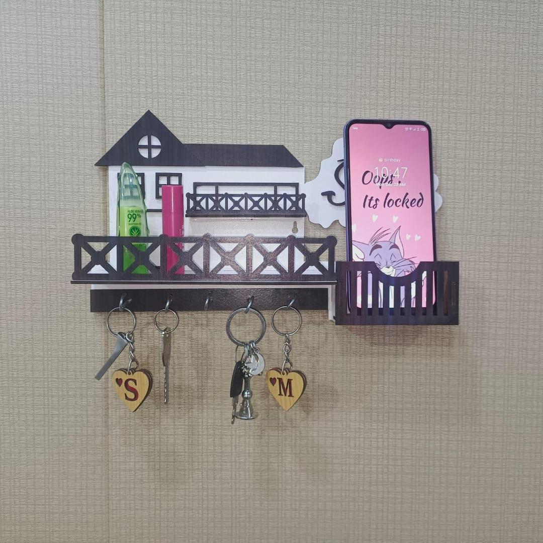 Sweet Home Wooden Keys And Mobile Holder Urban Buy Mall